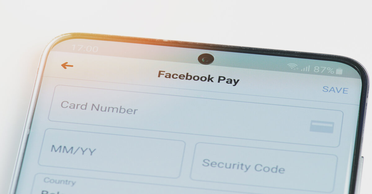 Using facebook on a mobile phone to to pay using facebook pay
