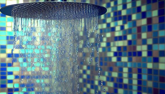 Cold water flowing from shower portraying the importance and benefits of cold shower in the morning